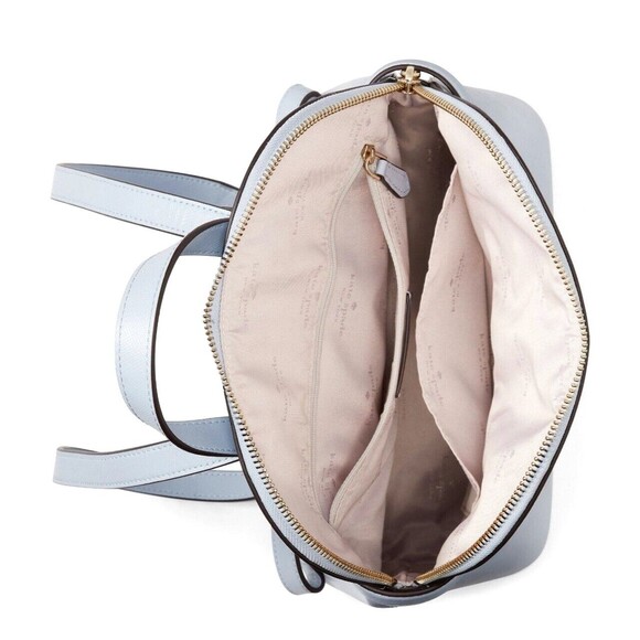 New Kate Spade Staci Saffiano Leather Dome Backpack Pale Hydrangea - Picture 3 of 4